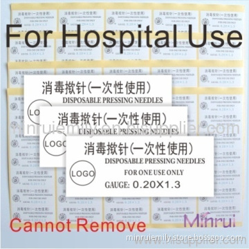 Very Sticky Labels For Hospital Use With Tamper Evident Effect,ultra Destructible Vinyl Labels 